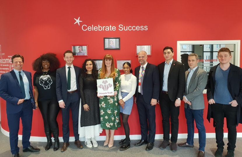 Kelly meets young people at Princes Trust