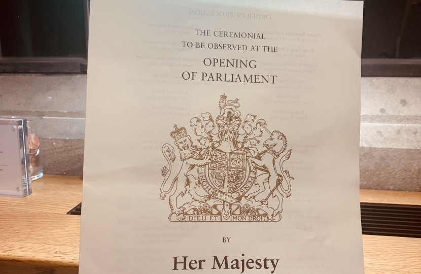 Programme from the 2019 Queen's Speech