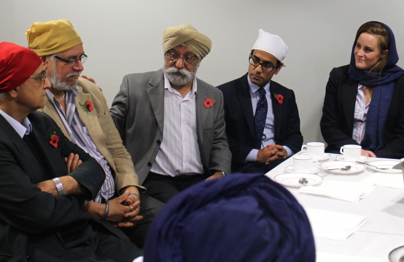 Kelly Tolhurst visiting the local Sikh community