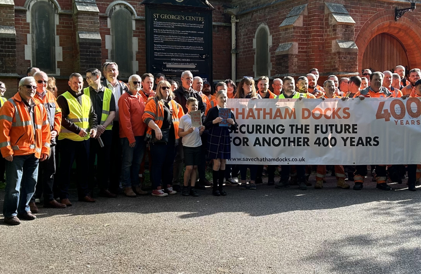 Chatham docks protest 