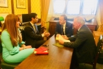 Kelly with Rehman Chishti MP, Medway Council Leader Cllr Alan Jarrett, and the Health Secretary, Matt Hancock MP